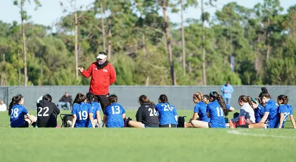 Community Outreach at Girls Soccer Camp on January 16th, 2022.