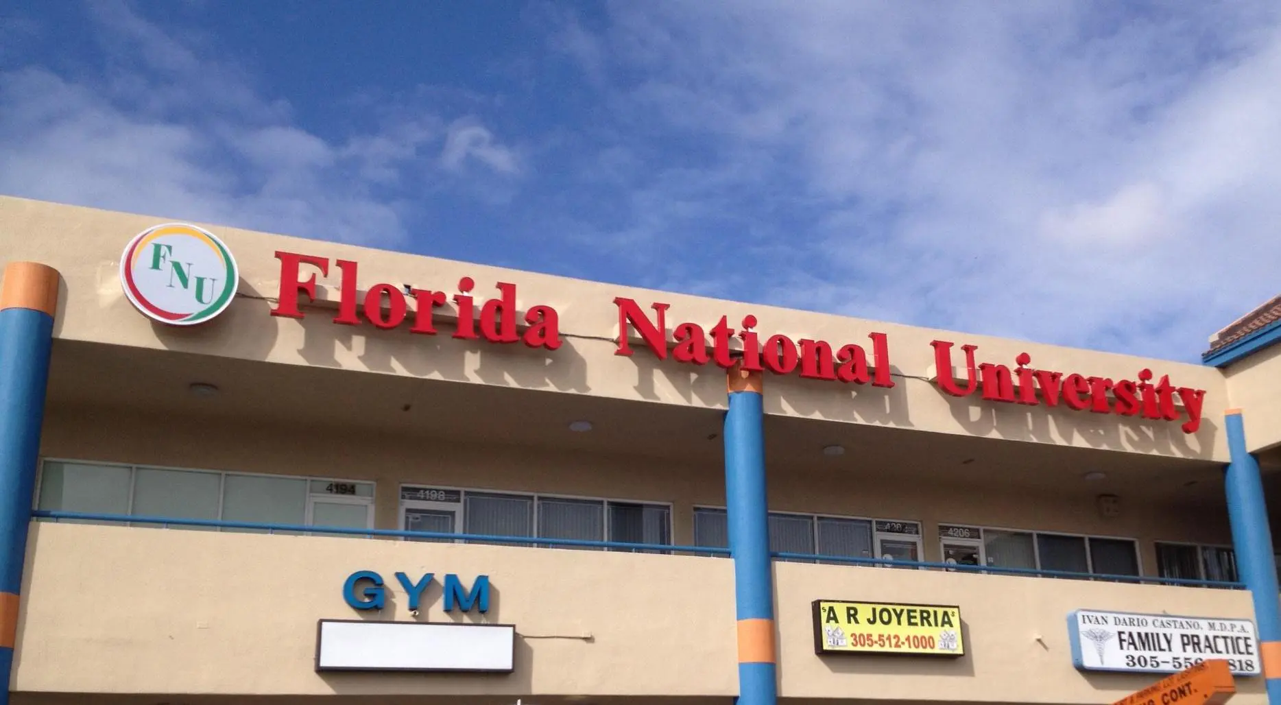 Entrance of the Training Center, Florida National University.