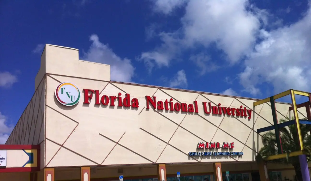 Entrance of the South Campus, Florida National University.