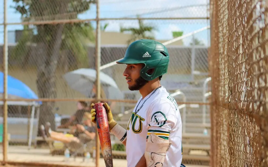 FNU infielder Jose Carpena.