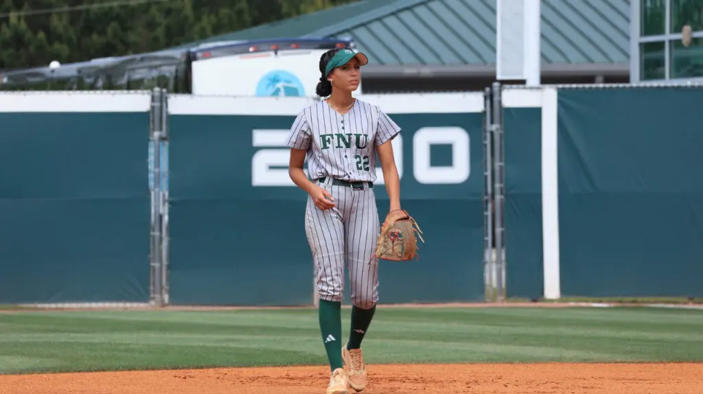 FNU second baseman Yleisha Perez.