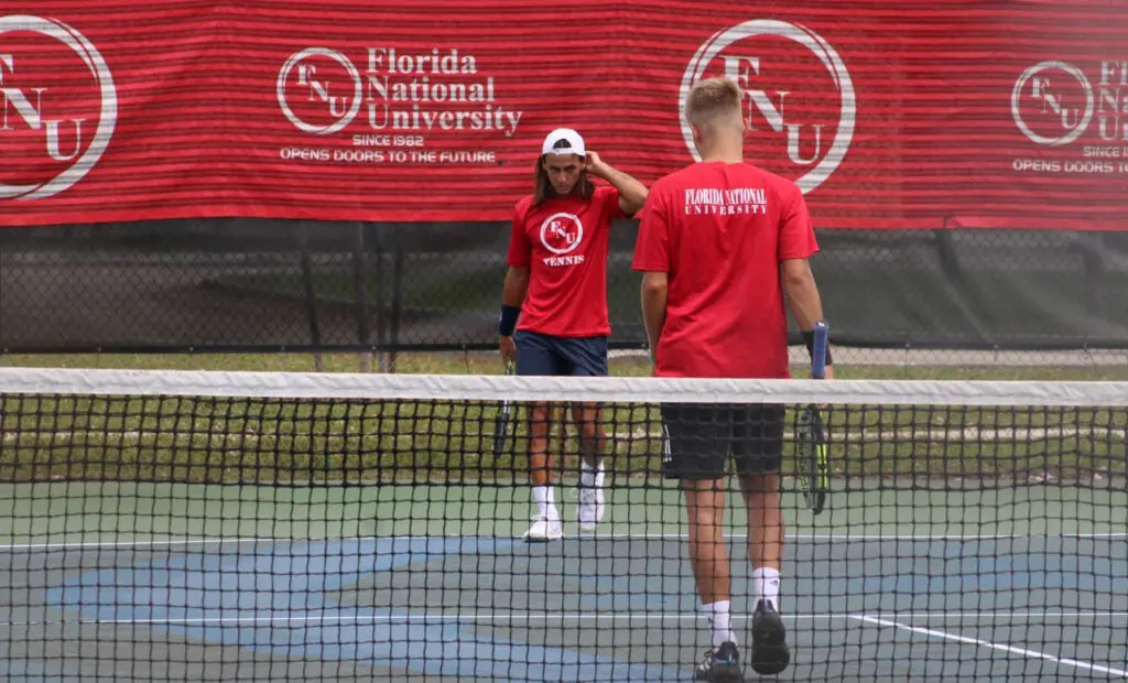 FNU tennis players Luigi Stefanacci and Lennart Ostheimer.