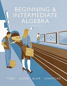 BIginning & intermediate algebra cover page picture